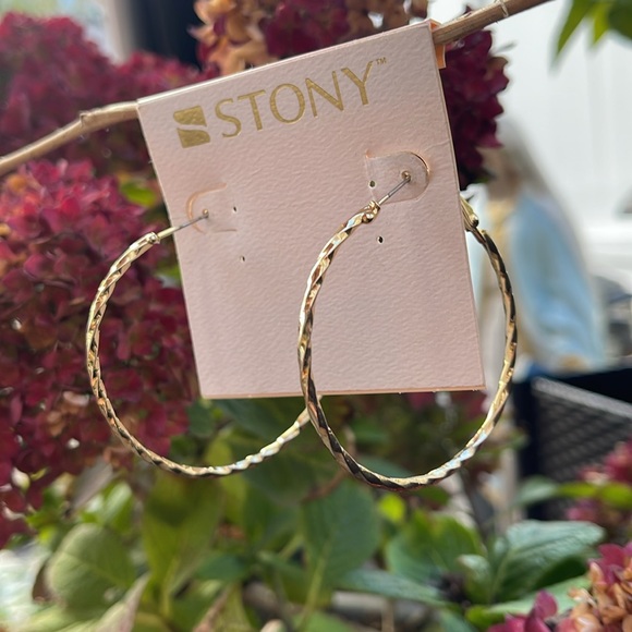 Gold Hoop Earrings - Picture 8 of 15